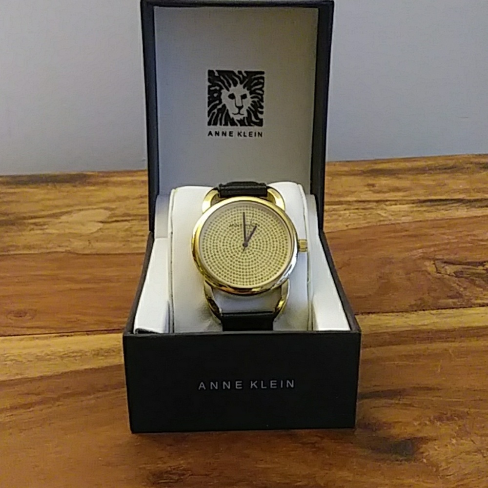 Anne Klein Leather Strap Watch